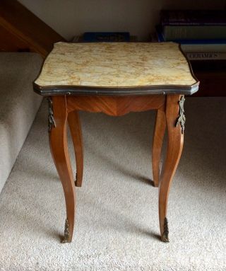 An Antique French Marble Top Side Table