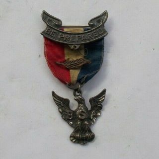 Rare Vintage Antique Bsa Boy Scouts Of America Sterling Silver Medal Badge Eagle