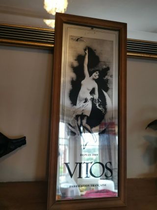 Risqué Vintage French Dancer,  Advertising Mirror.  Art Deco,  Designer,  Unusual