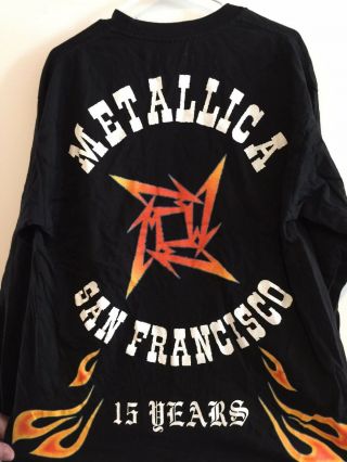 Rare: Vintage Metallica 15 Years Tour Shirt,  San Francisco 1996.