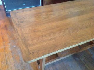 Vintage Arts,  Crafts Mission Oak coffee Accent Table Console Entryway Hall 2