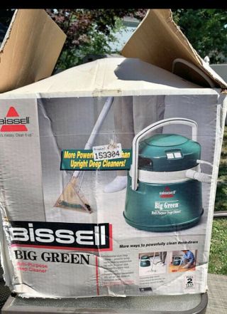 Vintage Bissell Big Green Multi - Purpose Deep Cleaner Machine