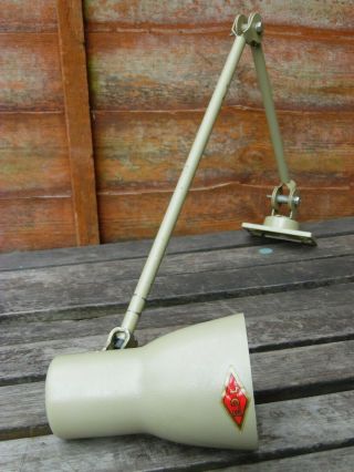 Vintage Edl Workshop Industrial Factory 2 - Arm Machinists Bench Lamp Light 4