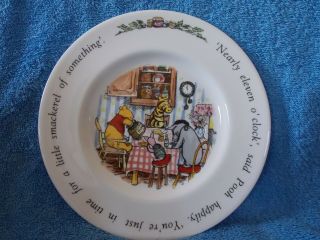 Vintage Royal Doulton Disney Winnie The Pooh Time Smackerel 8 " Plate