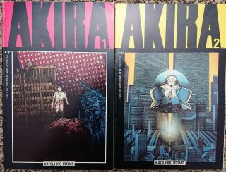 Akira 1 & 2 Second Print Epic Comics (marvel) Katsuhiro Otomo 1988 2nd Vol 1