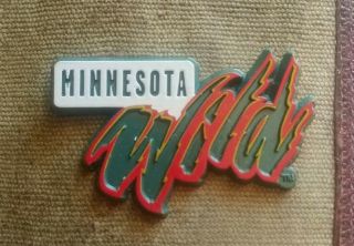 Nhl Vintage Minnesota Wild Standing Board Hockey Fridge Rubber Magnet