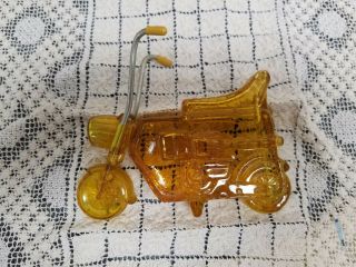 Vintage Avon Amber Yellow Chopper Minibike Mens Aftershave Cologne Full