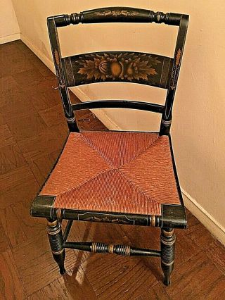 Vintage Classic Hitchcock Chair W/ Rush Seat.  Great Accent Piece For Any Decor