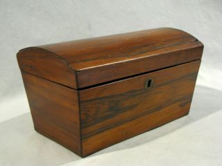 Antique Rosewood Tea Caddy - As Found