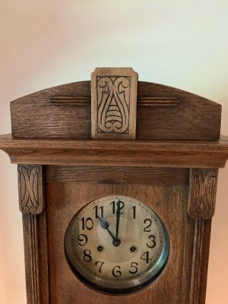 Antique / Vintage Mauthe German Regulator Wall Clock - Good Running 3