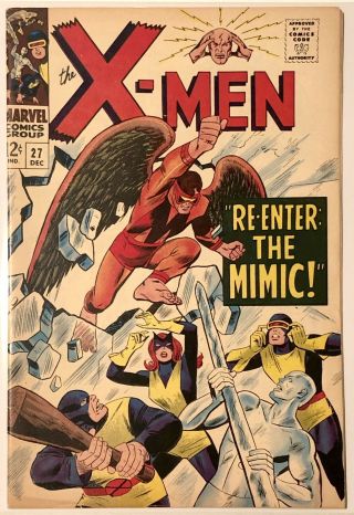 X - Men 27 (1966) Vol.  1 Mimic & Puppet Master Appearance - Roy Thomas Werner Roth