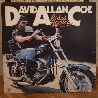 David Allan Coe Vinyl Lp Rides Again 1977 Columbia Records
