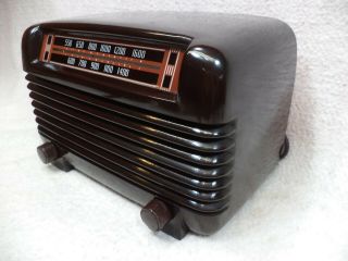 Relisted Classic Vintage Philco Bakelite Am Tube Radio Model 46 - 250 - Restored