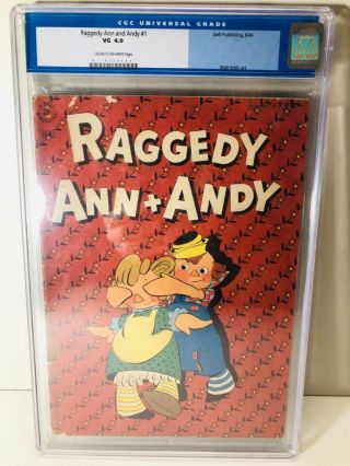 Raggedy Ann And Andy 1 (jun 1946,  Dell) Cgc 4.  0 Old Label Golden Age