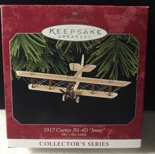 1998 Hallmark Keepsake Ornament 1917 Curtiss Jn - 4d Jenny Sky 