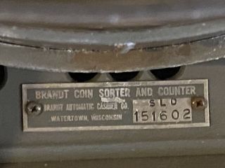 Vintage Brandt Coin sorter and counter 2
