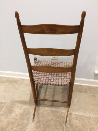 ANTIQUE SHAKER YOUTH ROCKING CHAIR WITH WEBBED SEAT,  3 STAMPED ON THE BACK 3