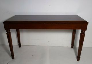 Vintage Mid Century Piano Bench Fluted Legs With Storage - Solid Wood
