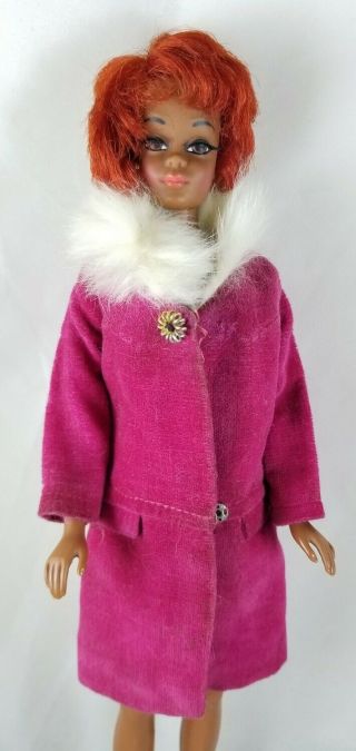 Barbie Japanese Exclusive Doll Fuchsia Velvet Fur Coat Rare Je