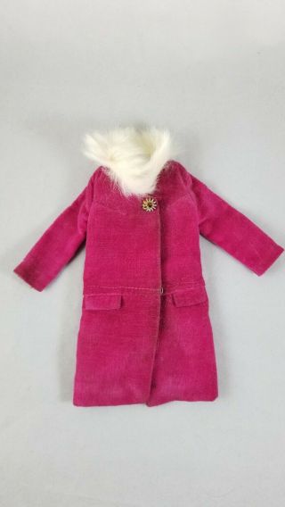 Barbie Japanese Exclusive doll fuchsia velvet fur coat rare JE 2