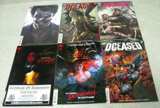 Dceased Complete Series 1 - 6 Includes Variant Cover Signed By Tom Taylor W/coa