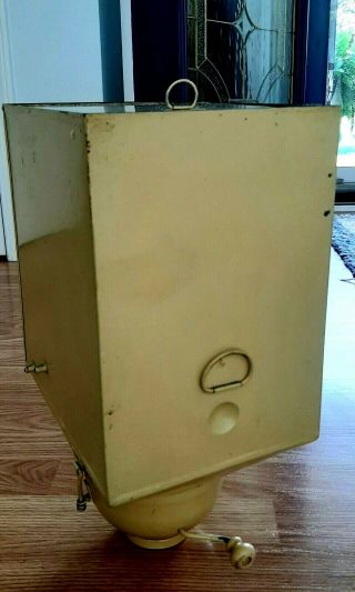 Vintage Hoosier Cabinet Flour Bin Sifter Yellow Complete 2