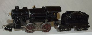 Vintage Prewar Ives No.  1118 0 - 4 - 0 Locomotive W/ Nyc&hr 17 Tender - O Gauge