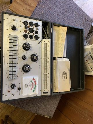 Vintage Jackson 658a Dynamic Output Tube Tester W/ Manuals Powers Up Ec