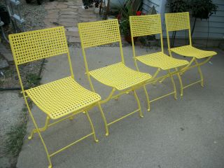 Antique/vintage Metal Bistro/folding Chairs