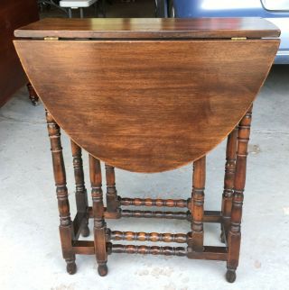 Antique Paine Furniture Co. ,  Boston Drop Leaf Gate Leg End Side Table