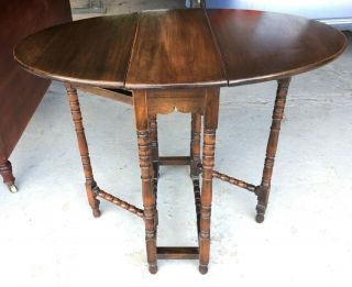Antique Paine Furniture Co. ,  Boston Drop Leaf Gate Leg End Side Table 3