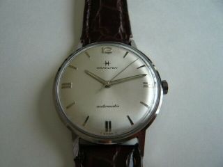 Vintage Men Automatic Watch Hamilton 21jewels Stainless Steel Great.