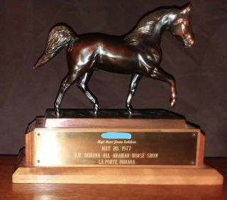 Vintage All Arabian Horse Show Trophy May 20 1977 La Porte Indiana