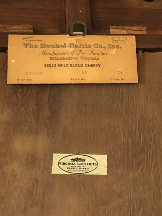 Vintage Henkel Harris Wild Black Cherry Chippendale Mirror Virginia Galleries 2