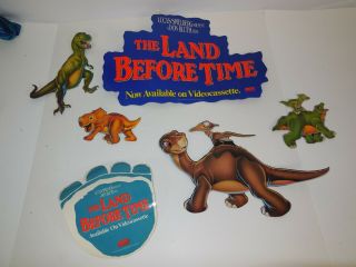 Vintage 1988 Land Before Time Video Store Hanging Display Double Sided