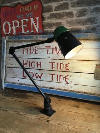 Lo - Vo - Lite Vintage Industrial Articulated Machinist / Wall Lamp