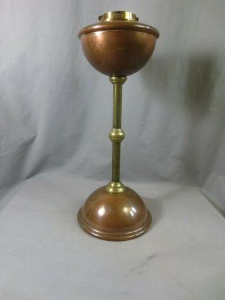 BRASS & COPPER OIL LAMP HINKS WAS BENSON ARTS AND CRAFTS 2