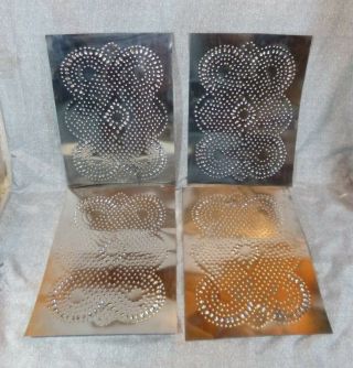 Set Of Four Nos Punched Tin Panels