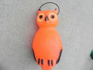 Vintage Union Halloween Owl Lighted Blow Mold 13 "