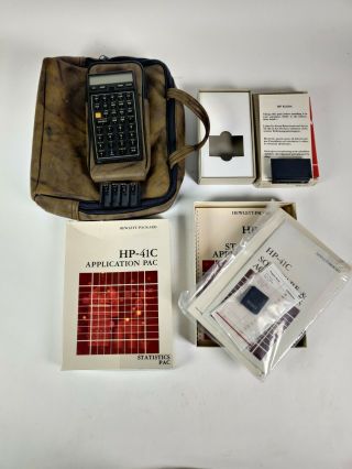Hewlett - Packard Hp - 41c Vintage Programmable Calculator W/stat Mod & Printer.