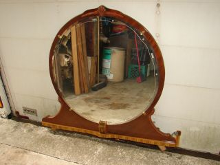 Waterfall Art Deco Dresser Mirror Only - Beveled & Cut Design