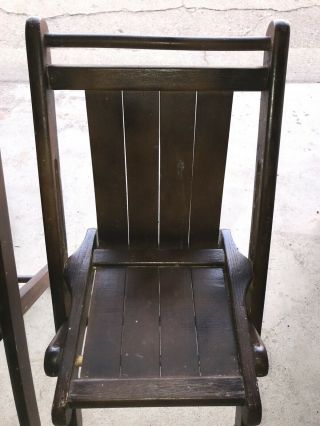 Vintage Child ' s Folding Wood Adirondack Chair. 2