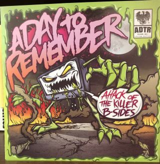 A Day To Remember Attack Of The Killer B Sides 7 " Limited Edition Lime Green
