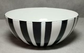 Estate Vintage Catherine Holm Black & White Stripe Bowl Cathrineholm 5 1/2 "