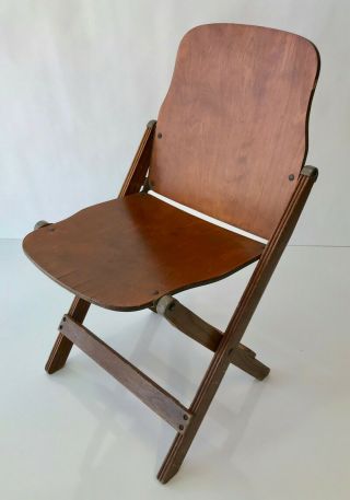 Vintage Antique 1940’s Us American Seating Co Folding Chair