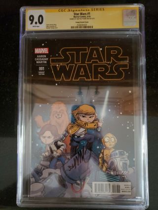 Star Wars 1 Variant (march 2015,  Marvel) 9.  0 White Pages Cgc Ss Scottie Young