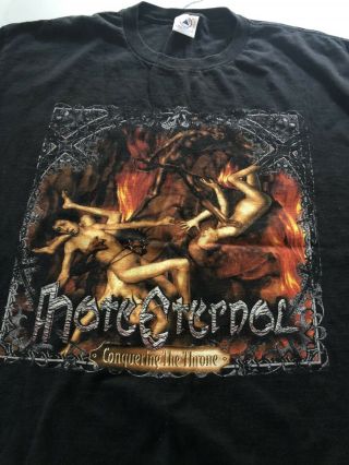 Hate Eternal Shirt Conquering The Throne 1999 Xl Vintage Death Metal