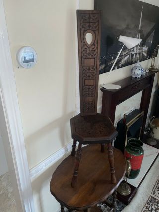 Antique Oak Celtic Spinning Chair 2