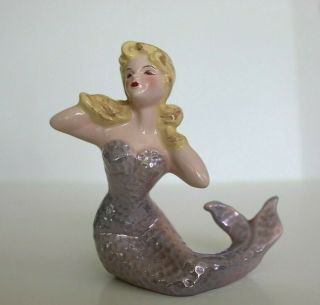 Vintage Florence Ceramics Merry Maids Mermaids " Betty " Bottom Marked Appr 4 1/2 "