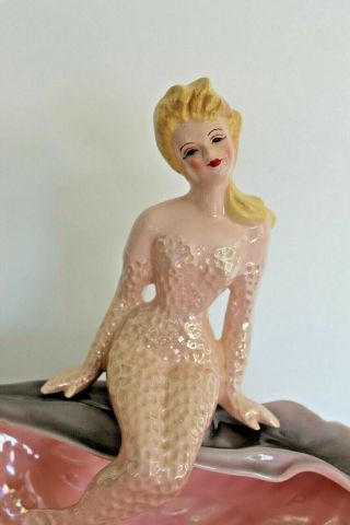 Vintage Florence Ceramics Merry Maids Mermaid " Jane " Bottom Marked Apprx.  7 " Tall